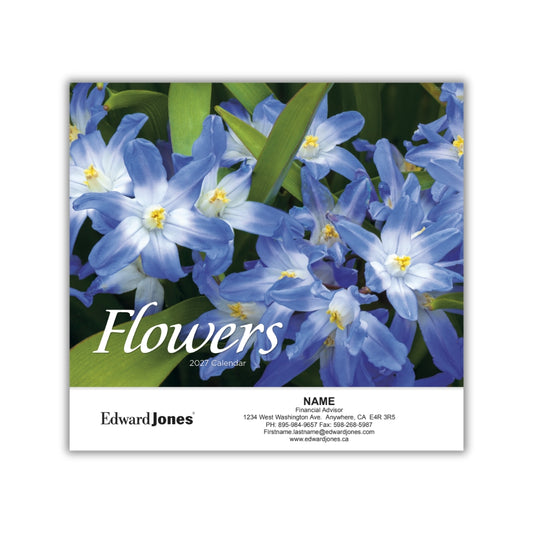 Stapled Wall Calendar - Flowers