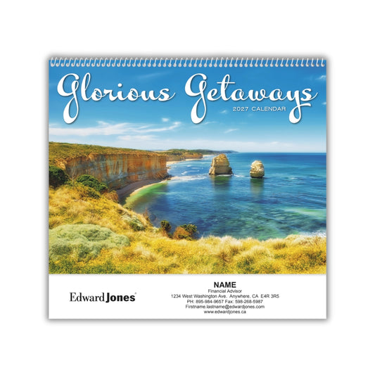 Spiral Wall Calendar - Glorious Getaways