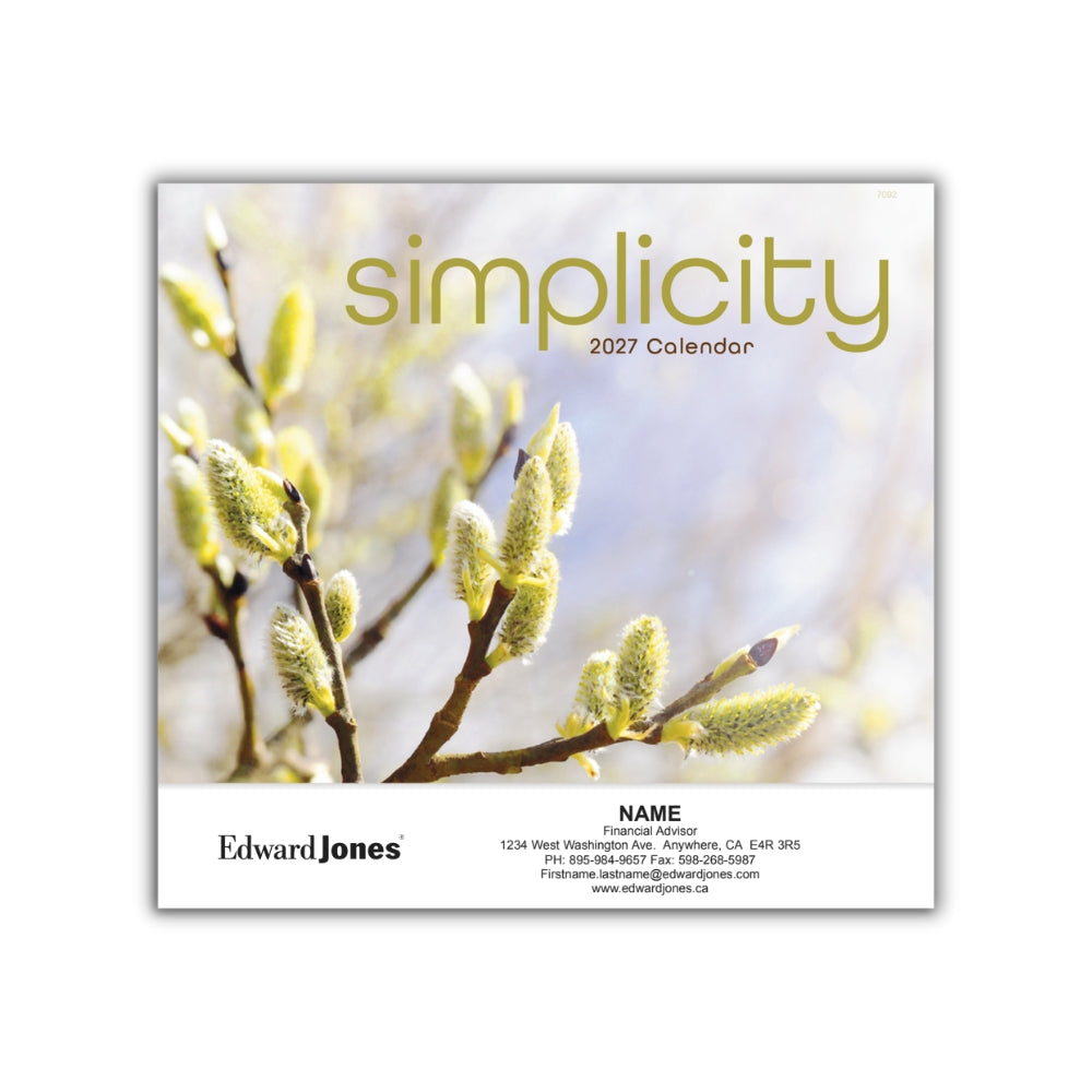 Stapled Wall Calendar - Simplicity